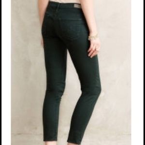 AG Anthro Green The Stilt Cigarette Skinny Jeans